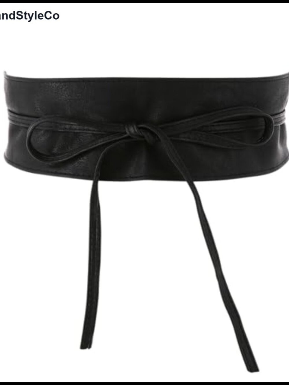 Women's Faux Leather Obi Belt Waistband Lace-Up Wide Belt